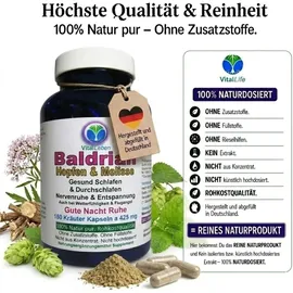 Vitalleben GUTE NACHT Baldrian Hopfen Melisse Kapseln 180 St.