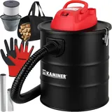Kaminer Aschesauger 15 L 1200 W 20 kPa mit HEPA Filter und Blasfunktion Aluminium/Metall Rot/Schwarz