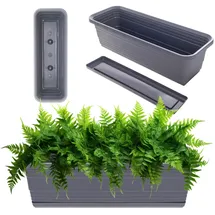 Kadax Blumenkasten 50 x 11,5 x 14,5 cm Anthrazit