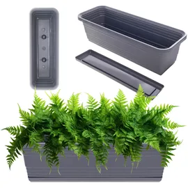Kadax Blumenkasten 50 x 11,5 x 14,5 cm Anthrazit