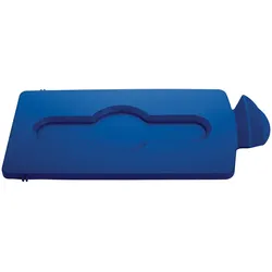 Geschlossener Deckeleinsatz für Rubbermaid Slim Jim Recycling-Station | HxBxT 1,3x20,3x42cm | Polypropylen | Blau von PROREGAL