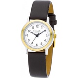 Eichmüller Quarzuhr Damenuhr 3055-04 bicolor-braun Lederband 26 mm