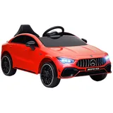 aiyaplay Kinder Elektroauto 12V Kinderauto mit Fernbedienung, Musik, Elektrofahrzeug mit Leuchte, USB/MP3-Anschluss, Rückwärtsfunktion, 3-5 km/h, für 3-6 Jahre, Rot