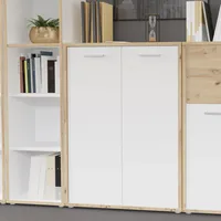 Forte KEFLAVIK Schrank 80 90, moderner Büroschrank mit 2