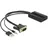 DeLock VGA zu HDMI Adapter 0,25 m Schwarz