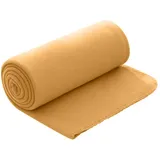 Wometo Polar-Fleece Kuscheldecke 130 x 160 cm Gelb