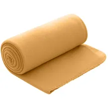 Wometo Polar-Fleece Kuscheldecke 130 x 160 cm Gelb