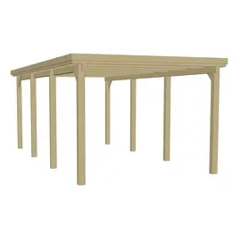 Weka Einzelcarport 617 2,94 x 5,91 m kdi inkl. PVC Trapezplatten