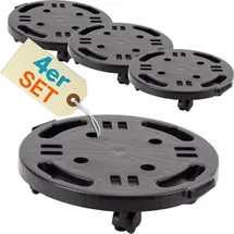 GarPet 4er Set Transportroller Rollbrett Transportrollen Rollbrett Werkstatt Pflanzen Rollbretter Transport Möbelrollen flach Pflanzenroller rund Transporthilfe