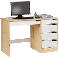 Idimex Schreibtisch HUGO Kiefer massiv / Weiß