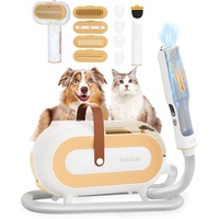 Hundeschermaschine mit Staubsauger,Dog Grooming Vacuum mit 5 bewährten Pflegewerkzeugen,Hundestaubsauger mit Bürste, Schermaschine für Hunde Katzen,pet
