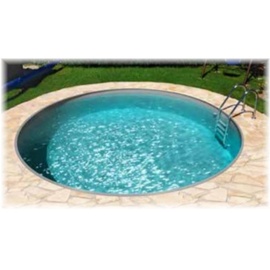 Evolution Poolfolie Rund 0,8 mm Grau Keilbiese 360 x 150 cm