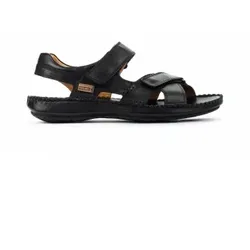 Pikolinos für Herren. 06J-5818 Ledersandalen Tarifa 06J schwarz (41), Klettverschluss, Lässig