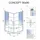 REA Concept Duschkabine 90 x 90 cm links schwarz transparent REA-K5478