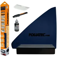 FoliaTec Scheibentönungsfolie, Tönungsfolie für Autoscheiben, MIDNIGHT Superdark, 76 x