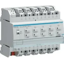 Hager TXA610B Schalt-/Jalousieaktor 10/5-fach KNX easy, 10A.Schalt-/Jalousieaktor REG zum Schalten einer unabhängigen Last je Aktorkanal oder