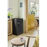 Kühlschrank Kältefach freistehend Retro Rico 83 cm 92 Liter Schwarz Respekta