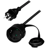 Logilink LPS102 Strom Verlängerungskabel Schwarz