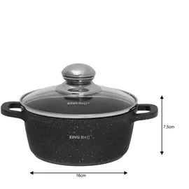 Kinghoff Marmor Kochtopf 1,3L 16 cm rund