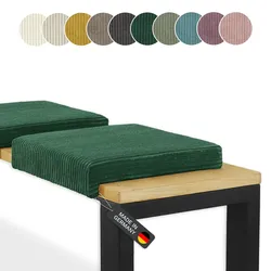 Lycce Klemmkissen Sitzkissen mit 1 Leiste, Cordstoff extra Polsterung