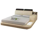 JV Möbel Wasserbett Hotel Doppel Bett Betten Komplett Lederbett Polsterbett Wasser LB8813),