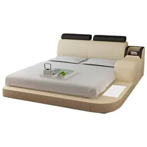 JV Möbel Wasserbett Hotel Doppel Bett Betten Komplett Lederbett Polsterbett Wasser LB8813),