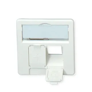 Telegärtner Zentralplatte 50x50 2-fach alpinweiss