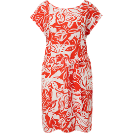 s.Oliver - Kleid mit Bindeband aus Viskose, Damen, Orange, 36