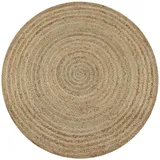 vidaXL Teppich Jute Geflochten 120 cm Rund