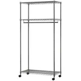 Sconto Rollgarderobe ¦ silber ¦ Metall ¦ Maße (cm): B: 91 H: 181 T: 45.0