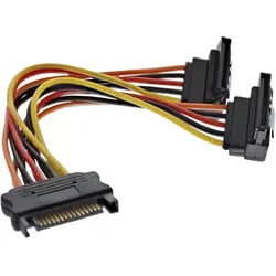 INLINE SATA Strom-Y-Kabel SATA gewinkelt - 0,15m