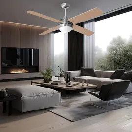 V-Tac Deckenventilator 132 cm Deckenventilator Silber