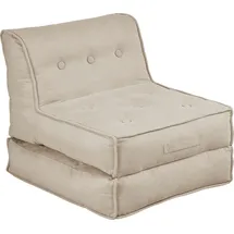 INOSIGN Sessel »Pia« Loungesessel in 2 Größen, mit Schlaffunktion und Pouf-Funktion., beige