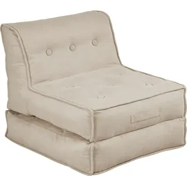 INOSIGN Sessel »Pia« Loungesessel in 2 Größen, mit Schlaffunktion und Pouf-Funktion., beige