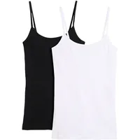 bonprix Spaghettitop Schwarz/Weiß XS