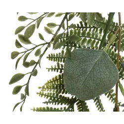 Decoris Künstliche Pflanzengirlande 180cm Eukalyptus Farn Kunstpflanzen Blättergirlande