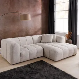 Riess-Ambiente Modernes Ecksofa ZERO GRAVITY 240cm graphit beige Strukturstoff 3-Sitzer Couch