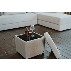 KAWOLA Hocker IDA Stoff 0 x 0 x 0 cm Grau