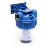 Naturewater NW-BR5B 1 Stufen Wasserfilter, 5 μ, 26,16 mm (3/4') Filtereinsatz, Ø60 mm PP Kartusche, Filter Wandhalterung, Filterschlüssel, Sedimentfilter