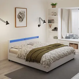 Home Deluxe Nube LED mit Matratze 270 x 200 cm weiß