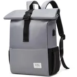 YTL Rolltop Rucksack Damen & Herren,Leichte Rucksäck Wasserdichte Tasche Radfahrenrucksack Reiserucksack Schultasche Teenager Backpack Women Viel Fächer mit 15,6" Laptopfach