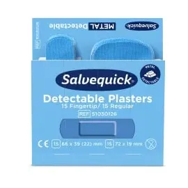 CEDERROTH Salvequick Pflaster Detectable 6 x 30 Stück blau 30 St.