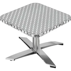 CT | Bistro Loungetisch | 60x60xH39cm | Edelstahl / Aluminium | Zusatzgewicht | Klappbar