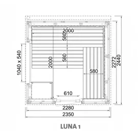 InfraWorld Luna 1 ohne Ofen + int. Steuerung