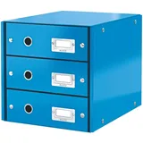 Leitz Schubladenbox Click & Store blau 60480036, DIN A4 mit 3 Schubladen