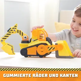 Spin Master Rubble & Crew - Großes Planierraupen-Baufahrzeug mit Licht- und Geräuscheffekten und Rubble-Figur, - Gelb