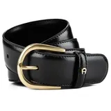 Aigner Herrengürtel Leder schwarz 90 cm