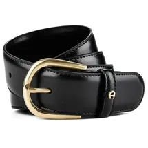 Aigner Herrengürtel Leder schwarz 90 cm