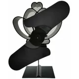 Eloxierter, Wärmesparender Ofenventilator Für Kamin- Und Ofenzubehör, Umweltfreundlicher Ventilator, 2 Flügel