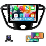 ESSGOO 64G DAB+ Für Ford Transit Custom 2012-2023 Carplay Android15 GPS NAVI Autoradio (DAB+ (optional), RDS, FM, 2+64GB(optional), Carplay Android Auto Bluetooth EQ USB GPS Navi WIFI Touchscreen) schwarz